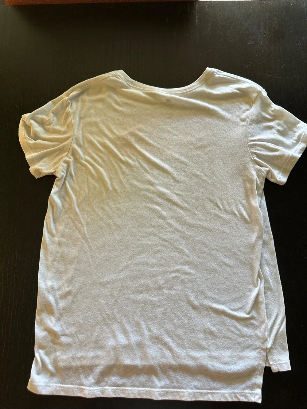 Nike White Tee with Red and Teal Block Graphic